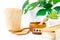 Bamboo straw tube for drink water and wooden utensil