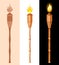 Bamboo Tiki Torch Set