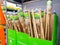 Bamboo tiki torches at store