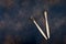 bamboo toothbrush on dark concrete background