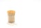 Bamboo toothpicks in round container isolated