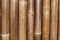 Bamboo trunks background texture.