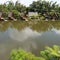 Bamboo village above the water