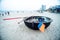 Bamboo waterproof round fishing boats at the China Beach in Danang in Vietnam. It is also called Non Nuoc Beach.