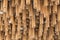 Bamboo wood decoration on ceiling background