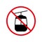 Ban Cable Car Black Silhouette Icon. Mountain Gondola Forbidden Pictogram. Restricted Cableway Red Stop Circle Symbol