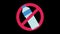Ban on disposable plastic bottles (flat design)
