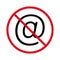 Ban Email Spam Black Silhouette Icon. Forbidden Mailing Text Pictogram. Mail Address Red Stop Circle Symbol. Caution No