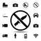 ban, forbiddance knife, chopper icon. Simple outline vector element of ban, prohibition, forbiddance set icons for UI and UX,