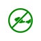 ban on gases from cars green icon. Element of nature protection icon for mobile concept and web apps. Isolated ban on gases from c