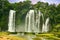 Ban Gioc waterfall in Cao Bang, Viet Nam - The waterfalls are located in an area of mature karst formations were the original