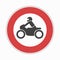 Ban on motorcycle police sign