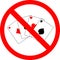 Ban on playing cards. Set of card suits.