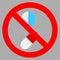 Ban tablet icon flat