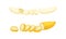 Banana as Elongated, Edible Fruit Covered with Yellow Rind Vector Set