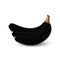 Banana. Bananas black color, isolated on white background. Black Banana with shadow vector icon. Bananas in modern simple flat