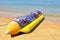 Banana boat on beach