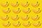 Banana Bonanza: Abundance of Bananas on Yellow Background