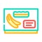 banana box packing color icon vector illustration