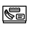 banana box packing line icon vector illustration