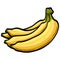 Banana Bunch of Bananas Drawing Vector Illustration