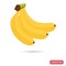 Banana bunch color flat icon for web and mobile design