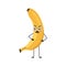 Banana character with angry emotions