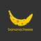 Banana Cheese Vector icon symbol Cartoon Design