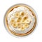 Banana Cream Pie Vegetarian Dessert On White Plate On A White Background