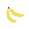 Banana. Cutouts fruit. Shape colored cardboard or paper. Funny childish applique