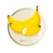 Banana flat circle sticker