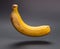 Banana floating isolated on darrk background