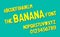 The banana font. Vector alphabet flat design