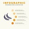 Banana, Food, Fruit Solid Icon Infographics 5 Steps Presentation Background