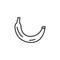 Banana fruit line icon