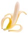 Banana fruit open
