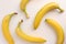 Banana fruit pattern, bananas art food photography, fresh fruit flat lay