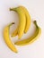 Banana fruit pattern, bananas art food photography, fresh fruit flat lay