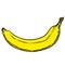 Banana hand drawn fruits isolated vector