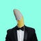 Banana head with smoking suit