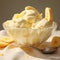 Banana Ice Cream, showcasing a luscious scoop of creamy banana-flavored goodness by AI generated