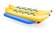 Banana inflatable boat for water amusement vector illustration