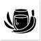 Banana juice glyph icon