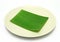 Banana leaf on blank plate