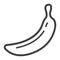 Banana line icon, fruit and diet, vector graphics