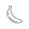 Banana line icon, fruit logo