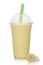 Banana milkshake with fresh banana