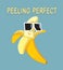 Banana Peeling Perfect Motivational Concept Vector Poster