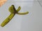 banana peels on the white floor