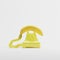 Banana phone with yellow vintage telephone on whitel color background.